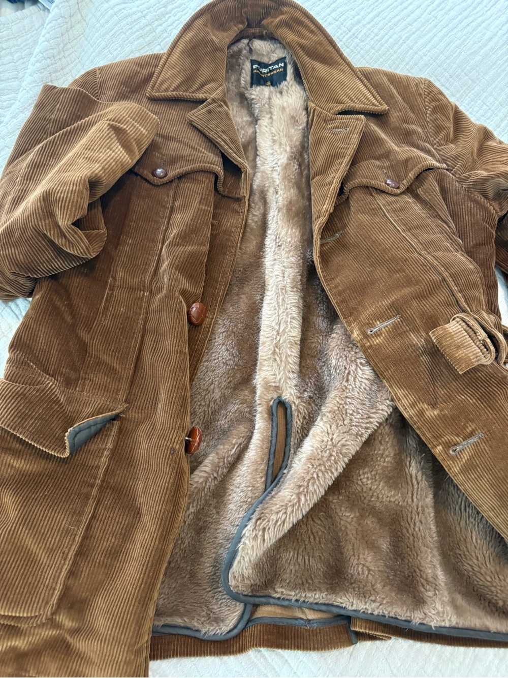 VTG Men's Corduroy Lined Jacket - Brown GUC 1489